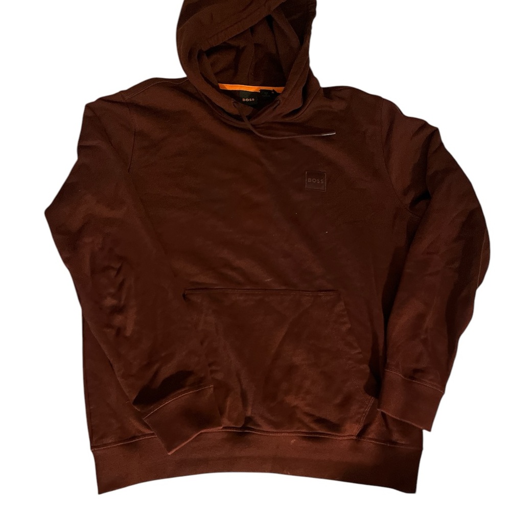 Boss Brown Lightweight Shirt Jacket with Relaxed Fit